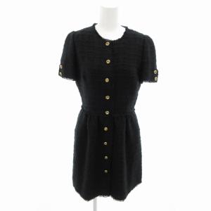 ドルカバ薔薇柄　ひざ丈ワンピース Lace Ladies 花柄ワンピース フラワープリント フレアワンピ