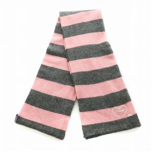 BURBERRY カシミヤ マフラー グレー×ピンク バーバリー BURBERRY ビッグチェックカシミヤ100％マフラー