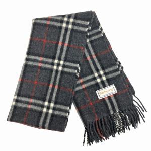 BURBERRY　マフラー　カシミヤ　グレー バーバリー BURBERRY マフラー カシミヤ レディース メンズ