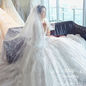 プリンセスラインドレス 二次会 安い 大きいサイズ 花嫁 挙式 前撮り 白 結婚式 トレーン 後ろ撮り ウェディグドレス ドレス
