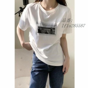 Tシャツ レディース 半袖 トップス ゆるTシャツ 丸首 夏新作 春夏 ゆったり 上着 学生 カジュアル オシャレ 30代 韓国風 Tシャツ 上品