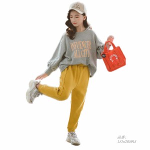 子供服 セットアップ キッズ 女の子 長袖 春秋 長ズボン おしゃれ ジュニア カジュアル 可愛い 上下セット デニム Tシャツ