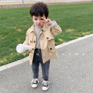 春コート トレンチコート 男の子 子ども服 コート スプリング ジュニア アウター