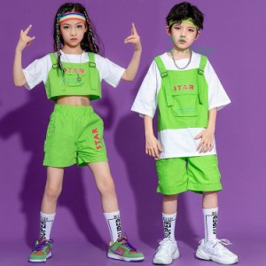 ステージ衣装 男の子 女の子 韓国子供服 ダンス衣装 キッズダンス衣装 HIPHOP 発表会 練習着 体操服 パンツ 男女兼用 JAZZ ジャズダンス