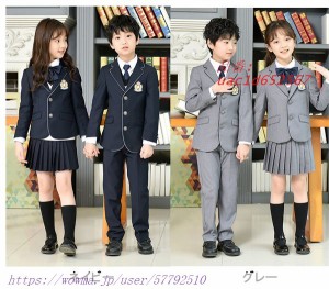 学生服 4点セット 子供スーツ 女の子 男の子 制服 キッズ ジュニアスーツ 卒業式 韓国風 入学式 小学生 中学生高校生 スーツ 七五三