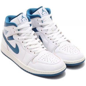 [ナイキ] エア ジョーダン 1 MID SE [AIR JORDAN 1 MID SE] ホワイト/セイル/インダストリアルブルー FN5215-141日本国内正規品