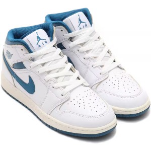 [ナイキ] エア ジョーダン 1 MID SE [J AIR JORDAN 1 MID SE] ホワイト/セイル/インダストリアルブルー FN7432-141日本国内正規品