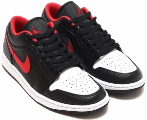 [ナイキ] エア ジョーダン 1 LOW [AIR JORDAN 1 LOW] ブラック/ホワイト/ファイヤーレッド 553558-063 正規品 