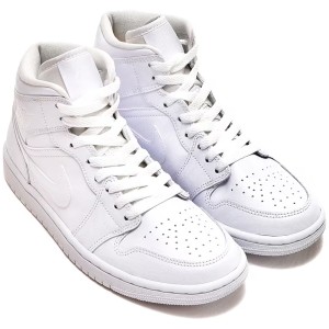 ナイキ NIKE エア ジョーダン 1 ミッド [W AIR JORDAN 1 MID] ホワイト/ホワイト/ホワイト DV0991-111 ナイキジャパン正規品 