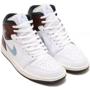 [ナイキ] エア ジョーダン 1 MID SE [AIR JORDAN 1 MID SE] ホワイト/ブラック/セイル/ブルーグレー FQ7831-142日本国内正規品