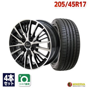 デミオなど サマータイヤホイールセット ミネルバ F205 205/45R17 88W ４本セット