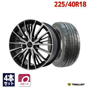 ノア・旧型ヴォクシーなど サマータイヤホイールセット FINALIST 595 EVO 225/40R18インチ ４本セット