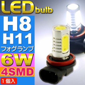 6W LEDフォグランプH8/H11ホワイト1個 超明るいSMD as90