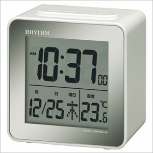 【正規品】リズム RHYTHM 時計 クロック 8RZ158SR03 デジタル 電波目覚まし時計 フィットウェーブD158