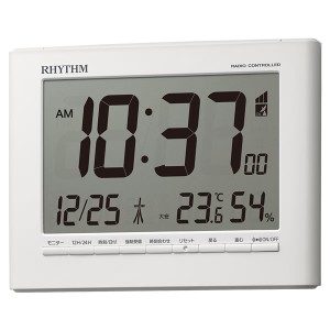 【正規品】リズム RHYTHM 時計 クロック 60サイズ 8RZ203SR03 電波置き時計フィットウェーブD203