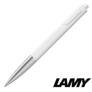 【メール便選択で送料無料】LAMY ラミー 筆記具 L283WT 油性ボールペン noto white+silver ホワイト シルバー 深澤直人 コラボ M 中字