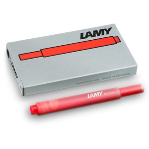 【メール便発送】LAMY ラミー 筆記具 消耗品 LT10RD インク カートリッジ（5本入）