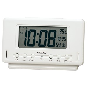 【正規品】SEIKO セイコー クロック SQ796W 電波置時計 温度計