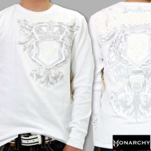 【新品】 【メール便対応】 【レビューを書いて送料無料】 MONARCHY L/S TEE M300-D52-10 Live Rich White モナーキー Tシャツ ライブ リ