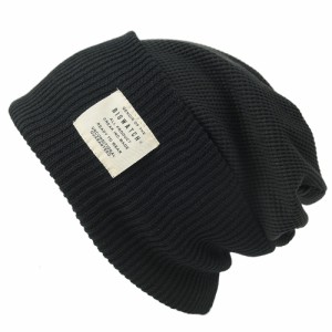 BIGWATCH正規品 大きいサイズ 帽子 メンズ ロング サーマル ビッグワッチ ブラック 黒/ニットキャップ/ニット帽/帽子/Ｌサイズ ビーニー 