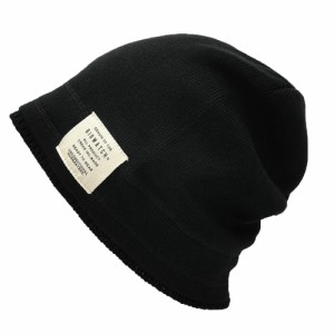 BIGWATCH正規品 大きいサイズ 帽子 メンズ レイヤード ニットキャップ オールブラック（黒）ニット帽 ビーニー L XL 秋冬 RY-09