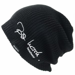 BIGWATCH正規品 大きいサイズ 帽子 メンズ 刺繍ラージスケール ニットキャプ ワッチキャップ ニット帽 ビッグワッチ ブラック 黒  L XL 