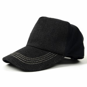 BIGWATCH正規品 大きいサイズ 帽子 メンズ キャップ 男女兼用 無地 ヘンプ コットン キャップ オールブラック 黒  WCPMCT-01 