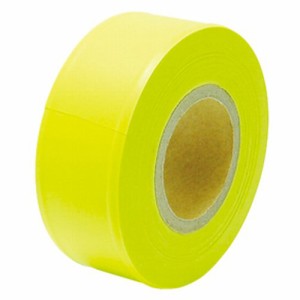 【送料無料】 マーキングテープ　黄色　30mm×50M (視認性の高い蛍光色)