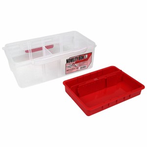 【送料無料】 工具箱 ツールボックス　救急箱　裁縫箱　薬箱　小物箱　297×180×126mm　赤色　プラスチック製