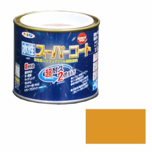 多用途ー水性スーパーコート アサヒペン 塗料・オイル 水性塗料1 1/5Lーシトラスイエロー