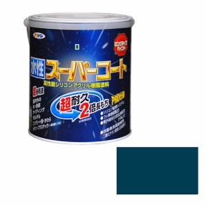 多用途ー水性スーパーコート アサヒペン 塗料・オイル 水性塗料1 1.6Lーオーシャンブルー