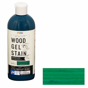 水性WOODジェルステイン アサヒペン 塗料 ニス・ホビー塗料 300mlカシミヤグリーン