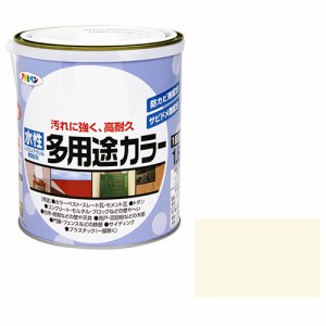 水性多用途カラー アサヒペン 塗料・オイル 水性塗料3 1.6Lーバニラホワイト