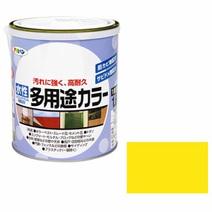 水性多用途カラー アサヒペン 塗料・オイル 水性塗料3 1.6Lーキイロ