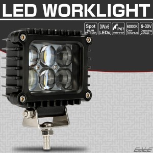 LED 作業灯 30W スポット 6連プロジェクター 薄型 バックランプ 補助灯 ワークライトに 12V 24V 防水 IP67 P-551