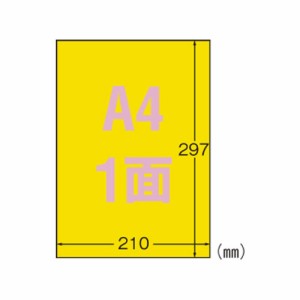 エーワン　屋外でも使えるラベル安全色・黄10枚　31038【返品・交換・キャンセル不可】【イージャパンモール】