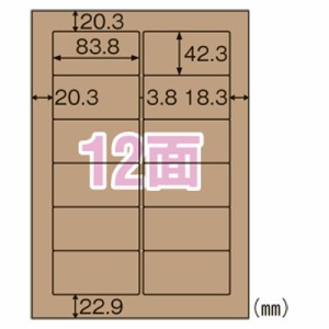 ヒサゴ　クラフト紙ラベルダーク　１２面　ＯＰＤ８６１【返品・交換・キャンセル不可】【イージャパンモール】