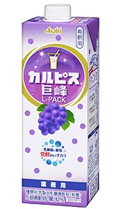 【送料無料】★まとめ買い★　アサヒ　カルピス巨峰　Ｌパック　紙Ｐ　1000ｍｌ　×6個【イージャパンモール】