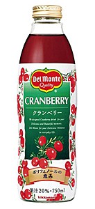 ★まとめ買い★　Ｄｅｌ　クランベリードリンク　瓶　７５０ＭＬ　×6個【イージャパンモール】