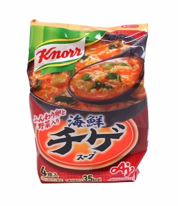 ★まとめ買い★　味の素　クノール 海鮮チゲスープ 4食入袋  ３７．６g　×10個【イージャパンモール】