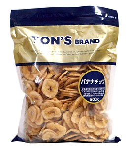 ★まとめ買い★　ＴＯＮ’Ｓ　バナナチップ　５００ｇ　×10個【イージャパンモール】