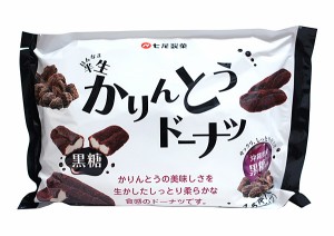 ★まとめ買い★　七尾製菓　半生かりんとうドーナツ黒糖　18本　×10個【イージャパンモール】