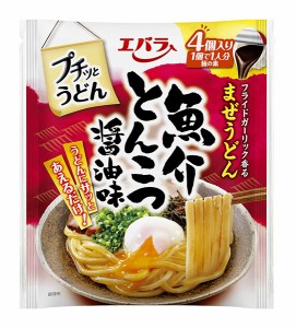 【送料無料】★まとめ買い★　エバラ　プチッとうどん　魚介とんこつ醤油　22ｇｘ4　×12個【イージャパンモール】