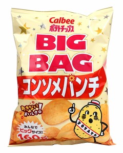 ★まとめ買い★　カルビー　ポテトチップスコンソメパンチ　ビッグバッグ　160ｇ　×12個【イージャパンモール】