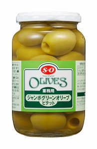 ★まとめ買い★　Ｓ＝Ｏ　ピテットジャンボグリーンオリーブ  385g　×12個【イージャパンモール】