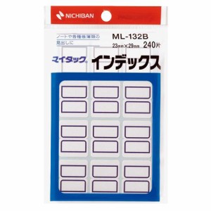 NICHIBAN マイタック インデックス 紙ラベル 中 23×29mm 青枠 1パック(240片:12片×20シート)