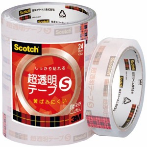 スコッチ 超透明テープS 大巻 24mm×35m 1パック(5巻)