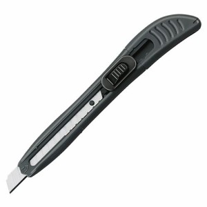 カッターナイフ(標準型・グリップ付) ユニバーサルデザイン ブラック 1本