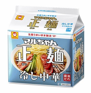 【送料無料】★まとめ買い★　東洋水産　マルちゃん正麺　冷し中華　５食パック　×18個【イージャパンモール】