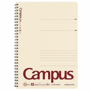 キャンパス 再生紙ツインリングノート セミB5 A罫 40枚 1冊